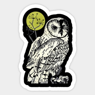 Night Owl with Yellow Moon Sticker